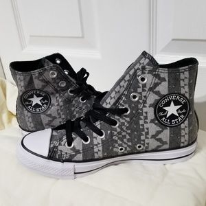 Converse Gray/W Print High Tops B5